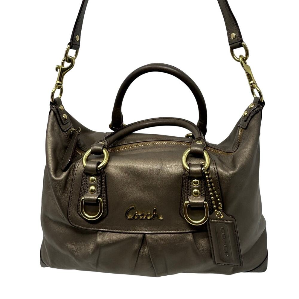 Coach Ashley Leather Satchel Style # F 15445